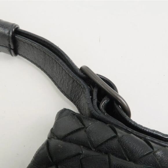 💎✨Beautiful✨💎Authentic BOTTEGA VENETA Intrecciato Shoulder Bag Black - Picture 11 of 15